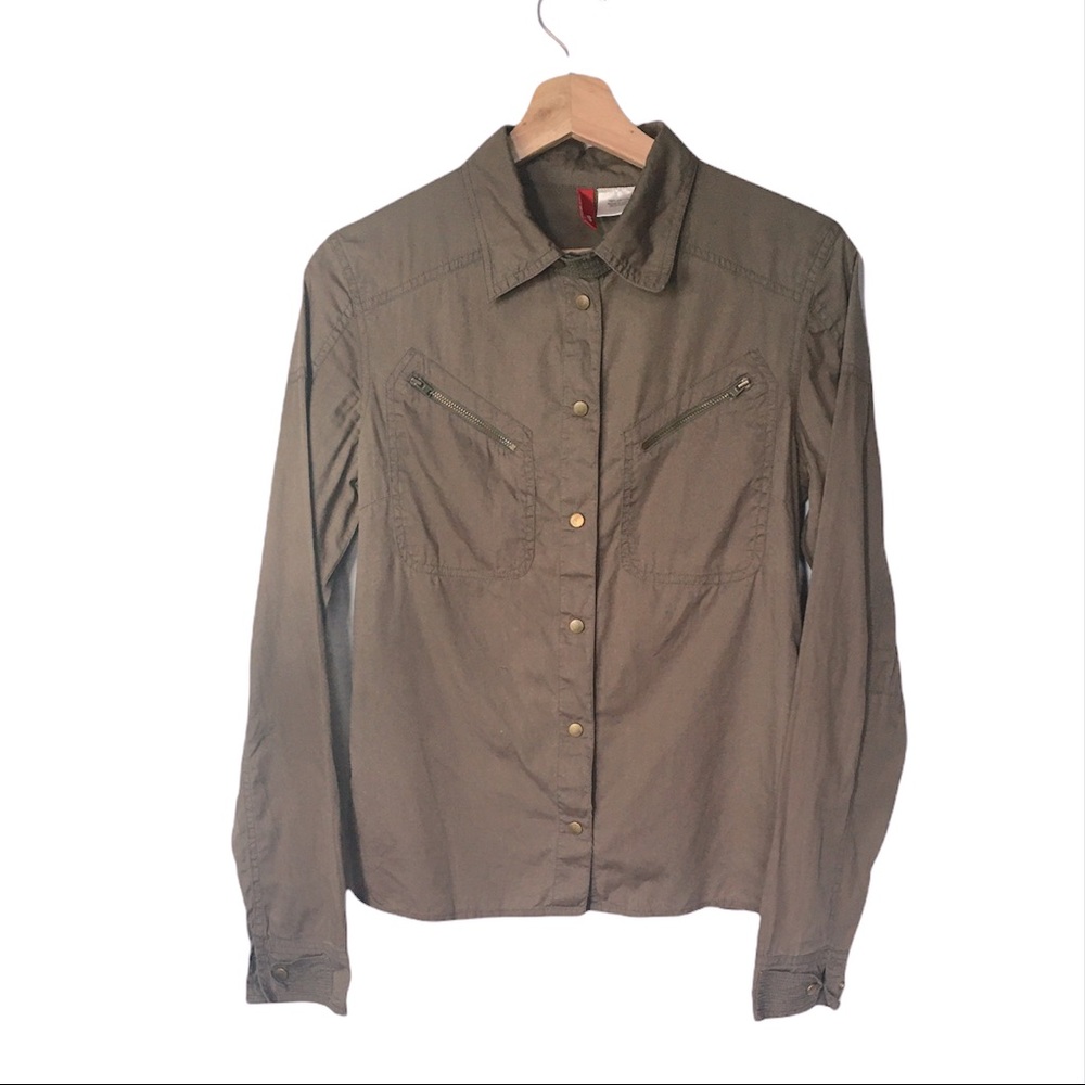Utility Military Brass Button Shirt